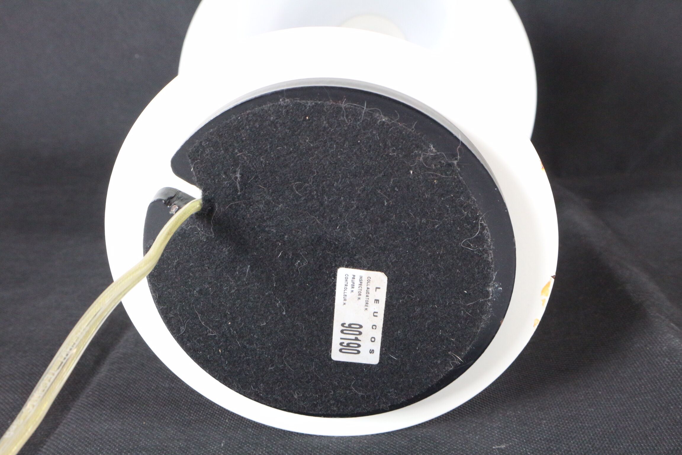 Vintage table lamp/ white bedside table, Leucos