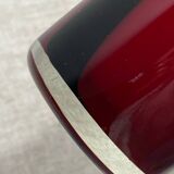 Grand vase, type soliflore, en verre multicouches