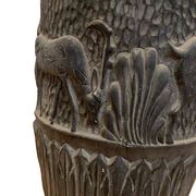 Polychrome terracotta vase decorated with antelopes, 20th century