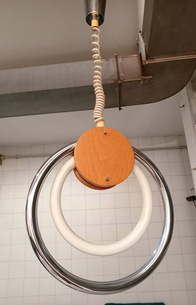 Gano pendant lamp by A. Brotto and R. Conforti for Esperia, 1970s