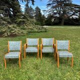 Pair of Steiner Bow Wood armchairs from 1950.