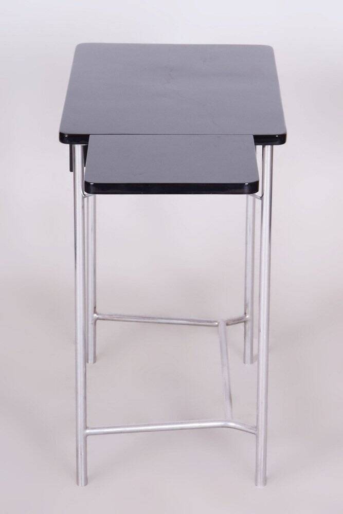 Small Bauhaus Chrome Table attributed to Mücke Melder, Former Czechoslovakia, 1930s