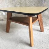 Modernist free-form tripod coffee table 2 trays - 1950