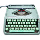 Green lime leaf typewriter hermes