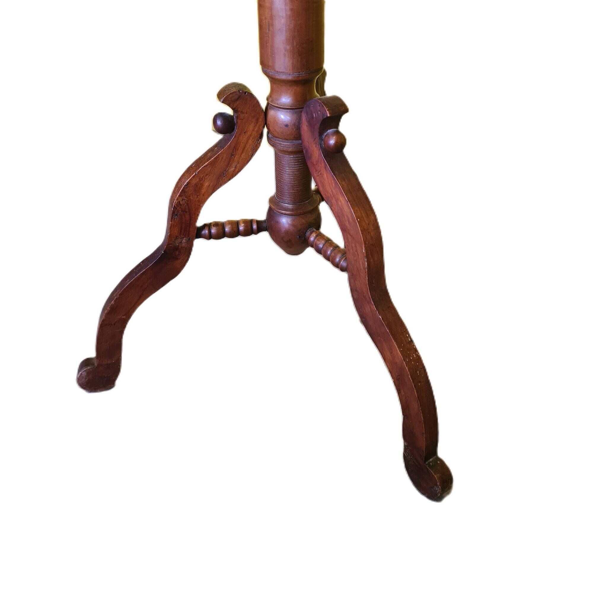 French Walnut Side Table On Tripod, Late 19th Century