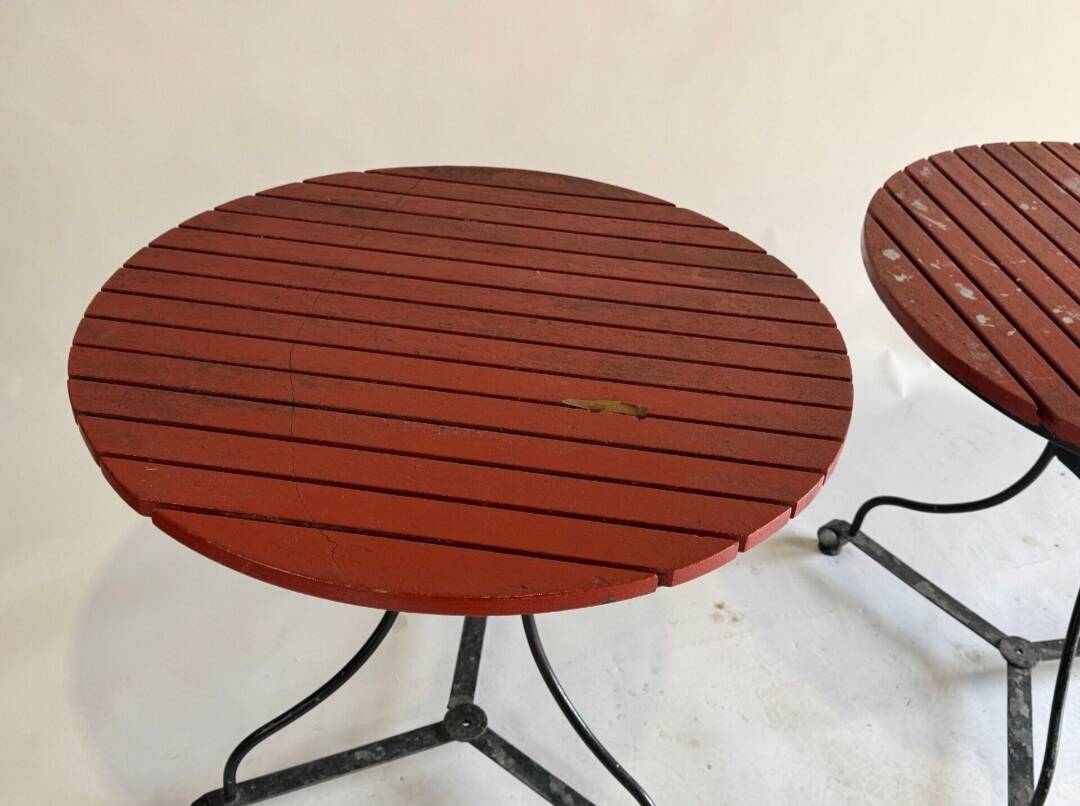 Lot de 2 tables rondes de jardin