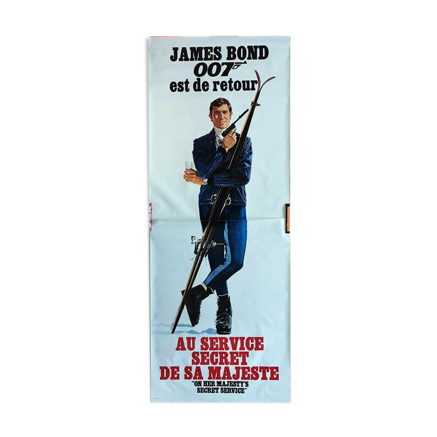 Poster rolled and not folded At the secret service of his majesty James Bond George Lazemby