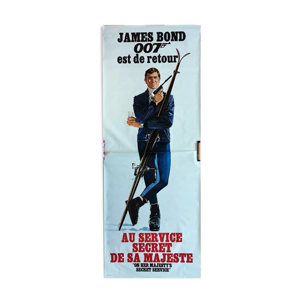Affiche roulée et non pliée Au service secret de sa majesté James Bond George Lazemby — Beyit