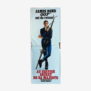 Poster rolled and not folded At the secret service of his majesty James Bond George Lazemby