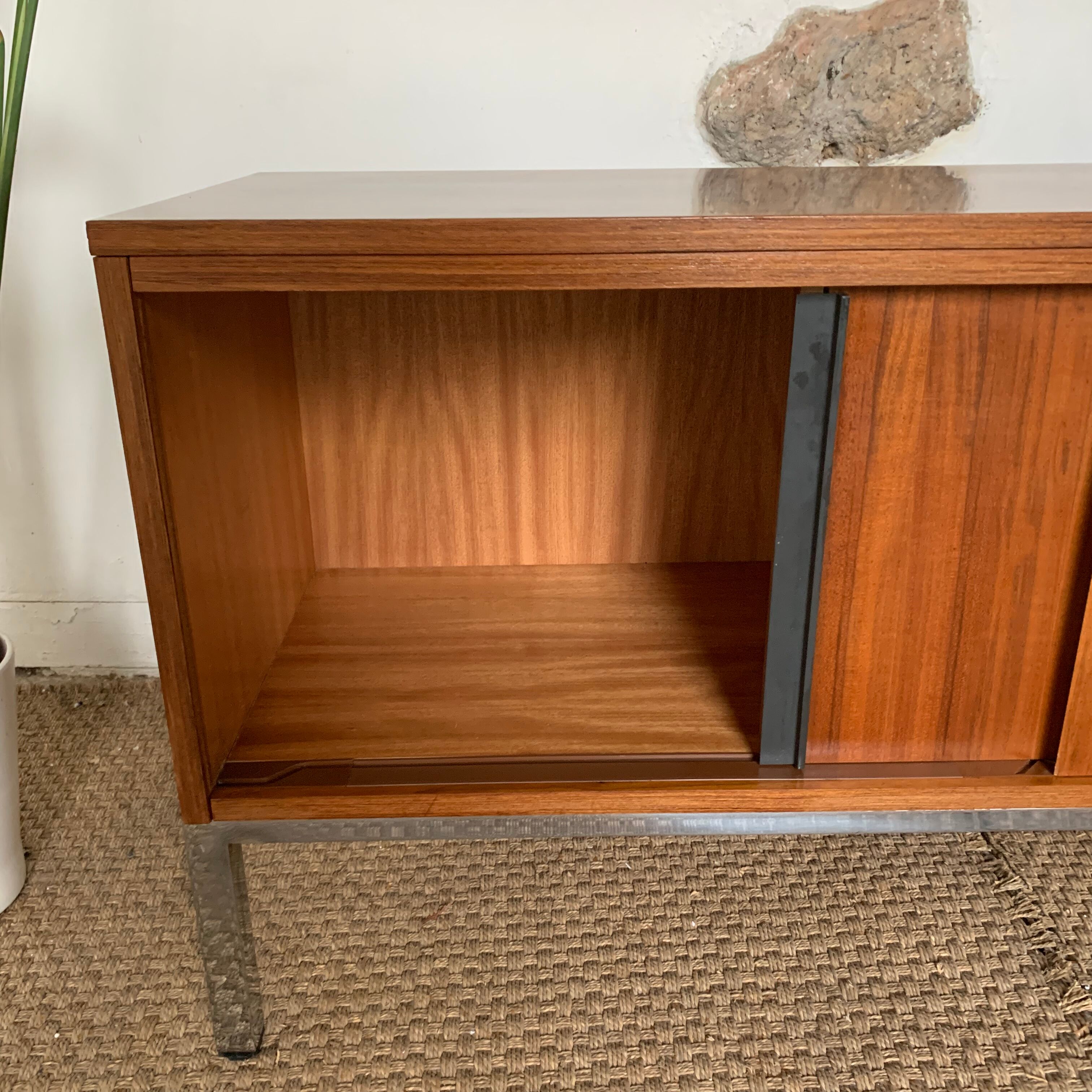 Teak sideboard, sliding doors