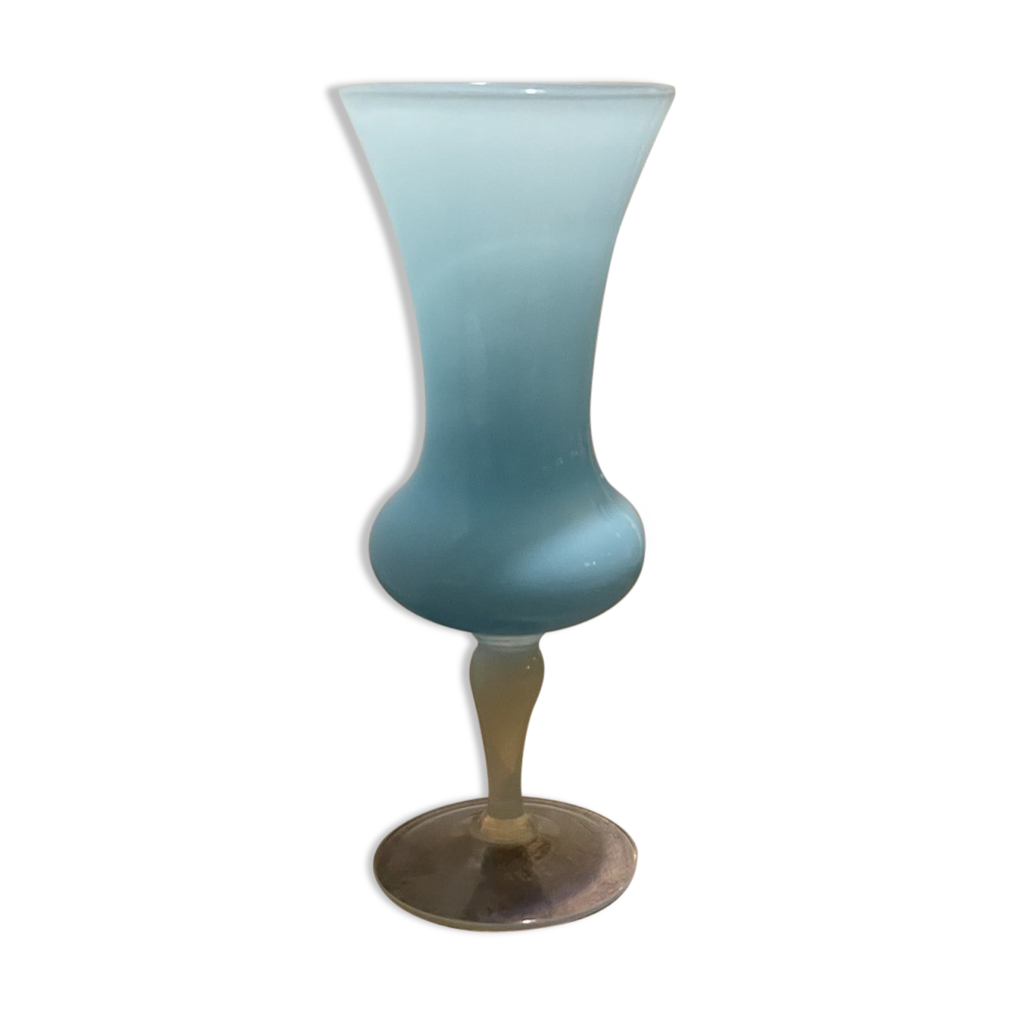 Blue opaline vase