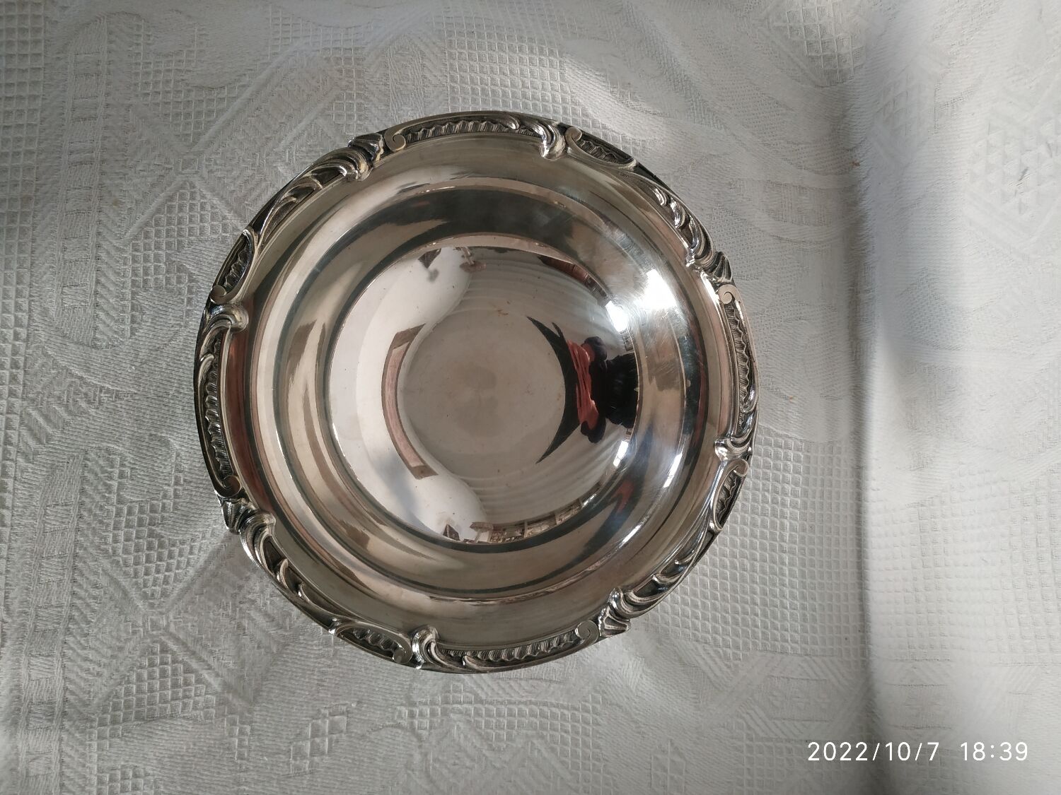 Coupe métal argenté