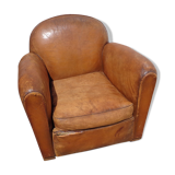 Leather club armchair