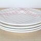 Set of 4 plates dessert Gien towel pattern, ceramics