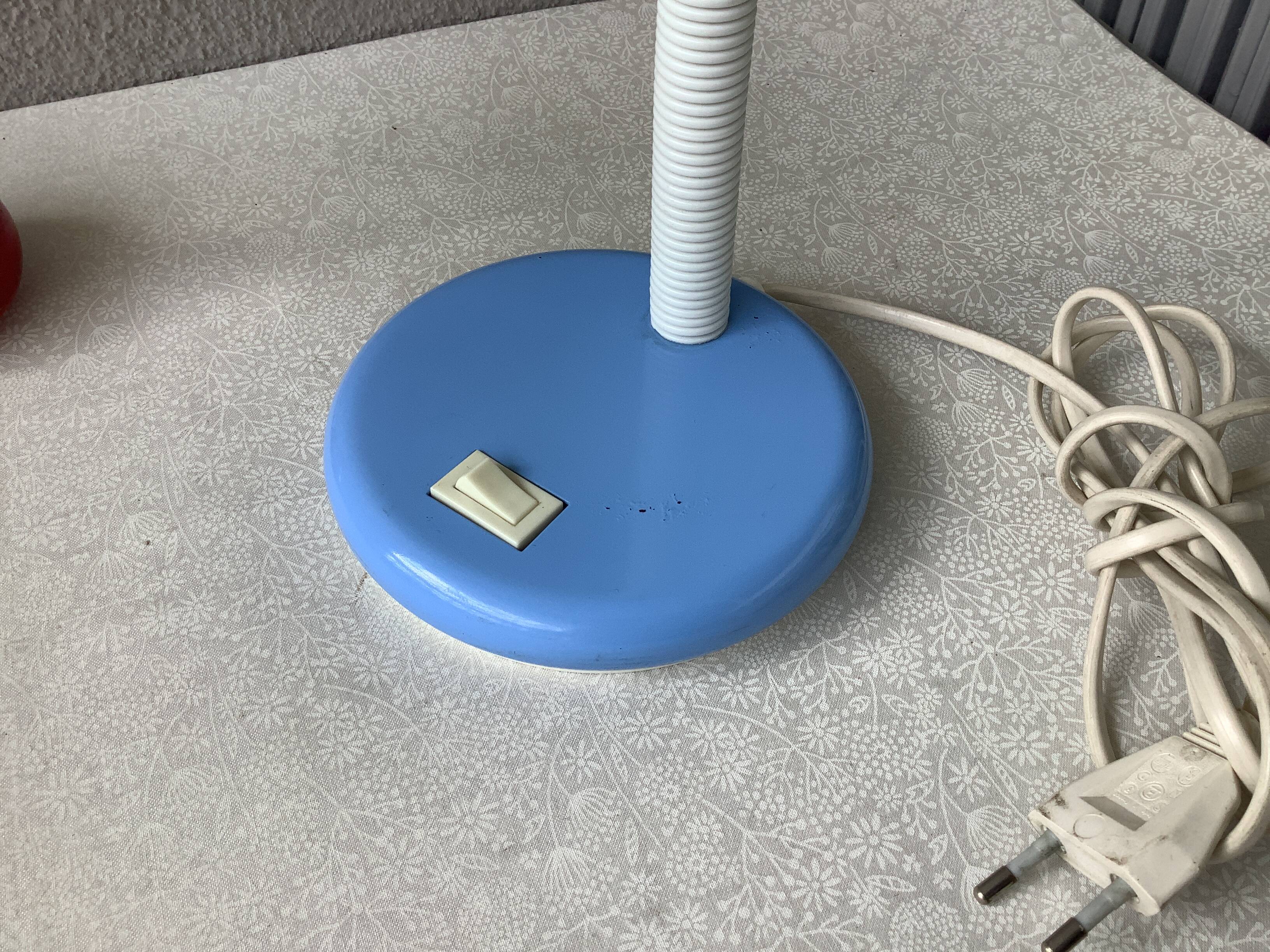 Bauhaus style sky blue space age design lamp