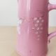 Vase pichet rose Sarreguemines peint à la main vers 1900
