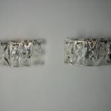 Pair of Kinkeldey sconces, cut crystals, Germany, 1970