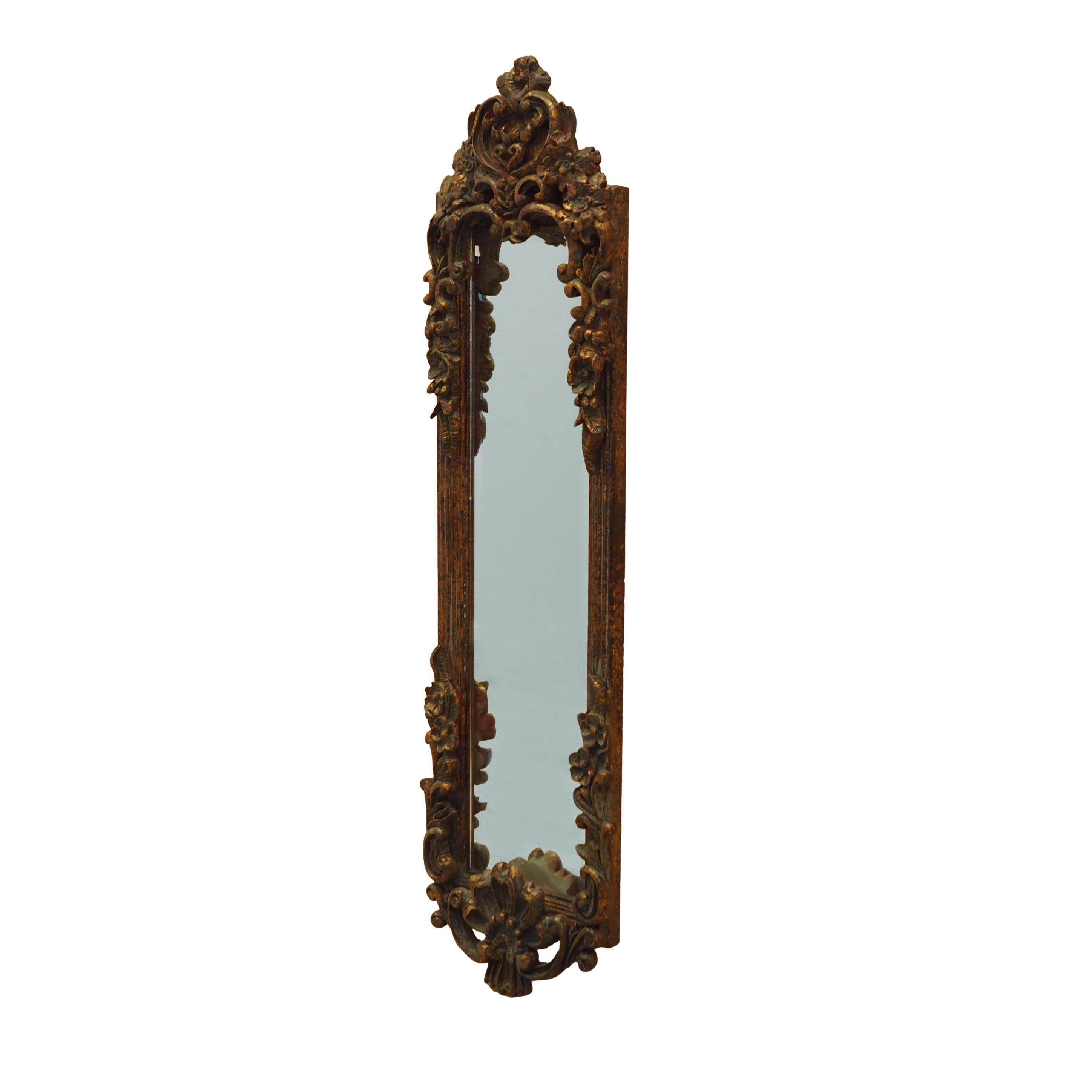 Mirror in a wooden frame, Italian design, 1960s, production: Italy