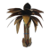70's brutalist palm tree wall light in brass