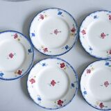 Lot de 5 assiettes à dessert Digoin Sarreguemines
