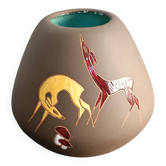 Vase en terre cuite allemand  Hanns Welling, Ernst Borens, 1960