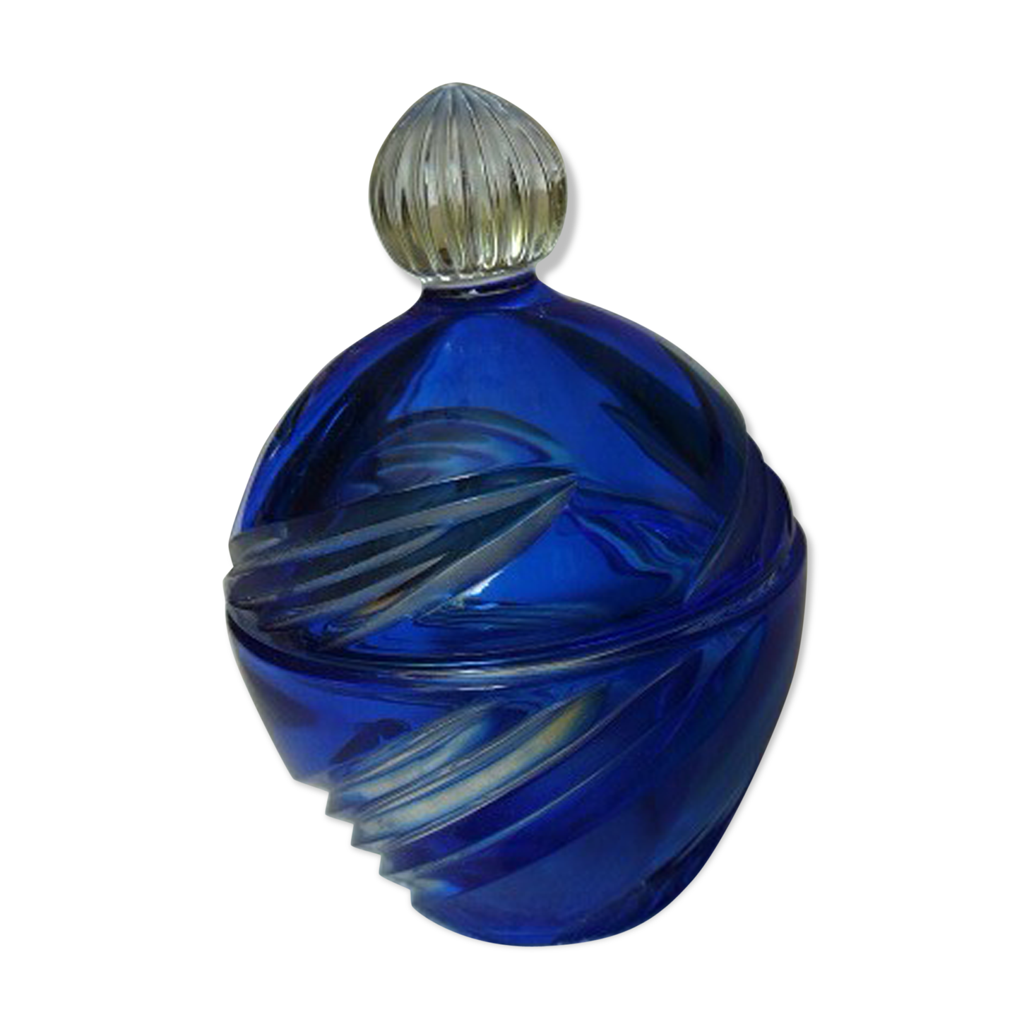 blue glass jewelry box