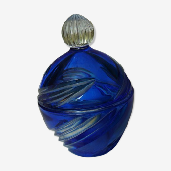 blue glass jewelry box