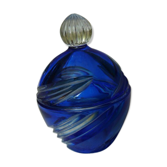 blue glass jewelry box