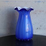 Vintage Italian Cobalt Blue Blown Glass Vase
