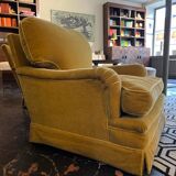 Paire de fauteuils en velours 1960