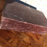 Antique wooden suitcase with lock and key