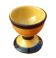 Antique glazed terracotta egg cup