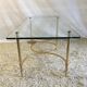 Table basse laiton et verre années 50