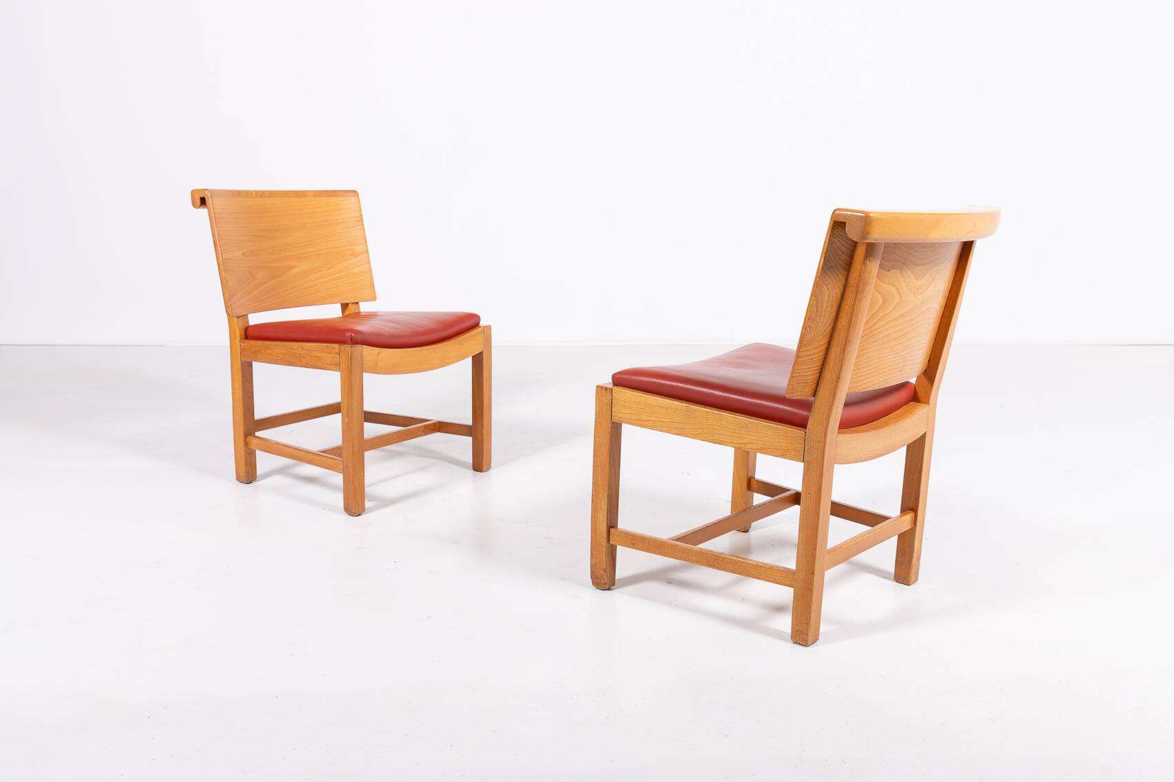 Set of 4 Vintage Architectural Danish chairs