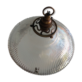 Suspension en verre et laiton