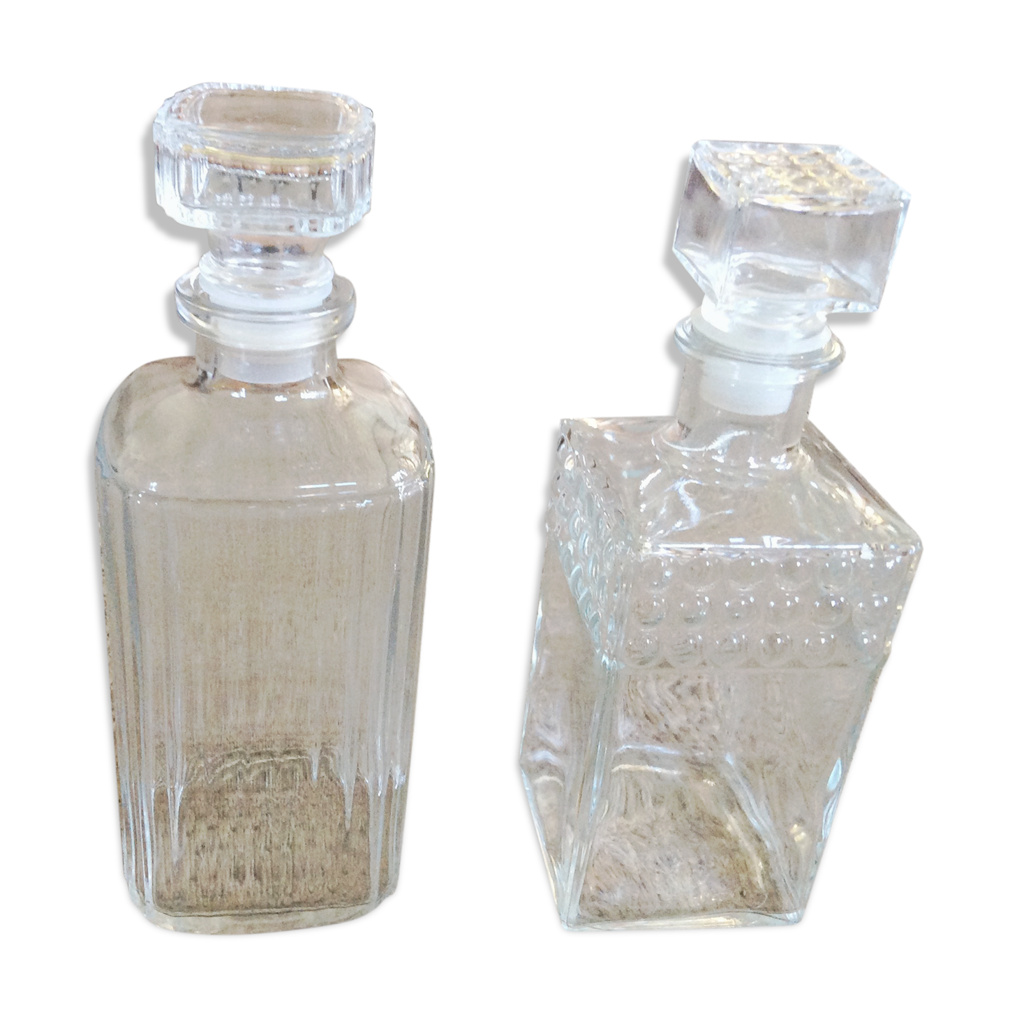 2 whiskey decanters