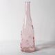 Pink Glass Daisy Flowers Bottle / Vintage Flack or Vase / Emma Dafnäs, Ikea