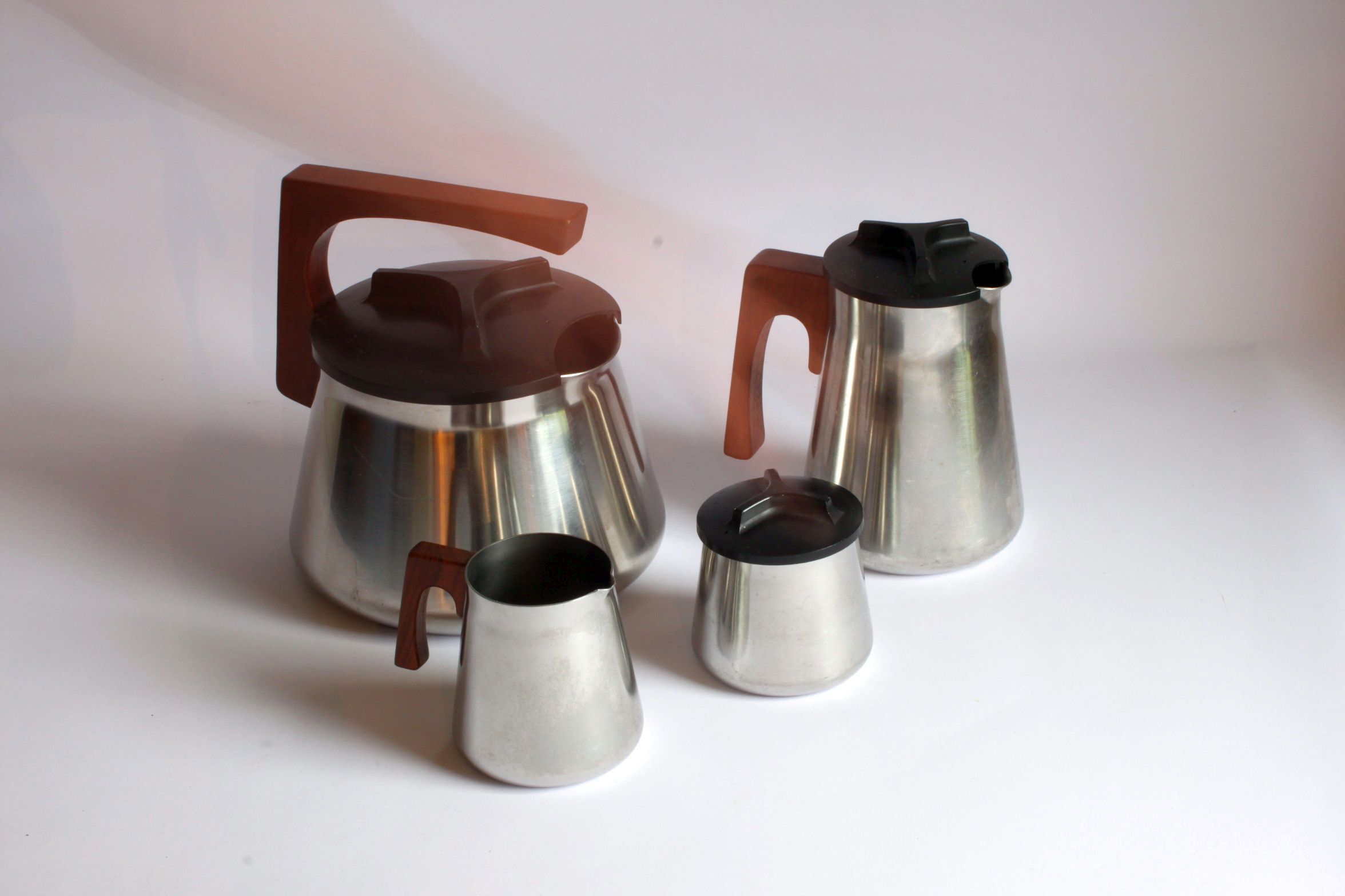 Tea and Coffee set by Axel Enthoven for Demeyere Werkhuizen, Belgium, 1971, Set of 4.