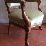 Almond green velvet convertible