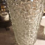 Pair of vintage diamond tip vases