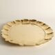 Hollywood Regency Large Oval Brass Tray by Firma Lars Holmström, Sweden 1940's