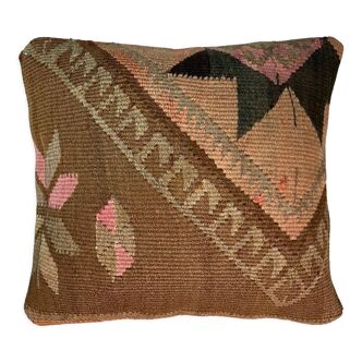 Housse de coussin kilim turc vintage 40 x 40 cm