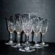 Set of 6 tarn white wine glasses 13.8 cm in diamond cut crystal from saint-louis