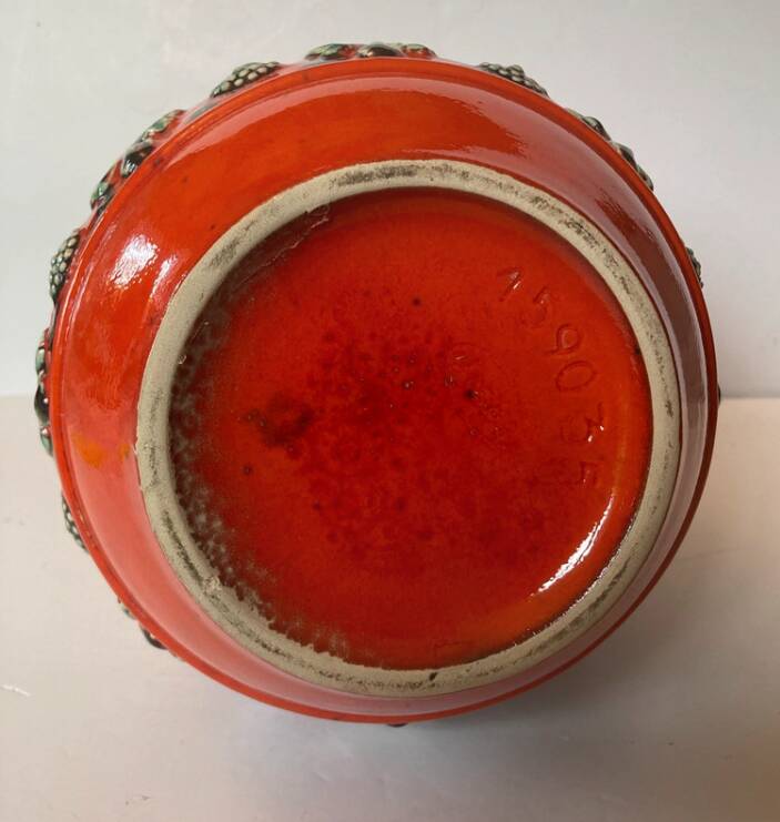 Jasba vase in orange ceramic