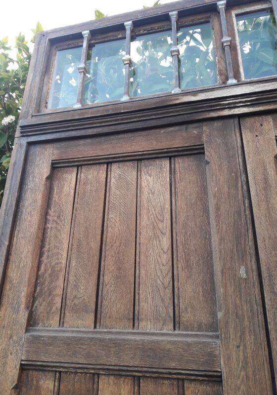 Double entrance door 227x142.2cm oak multi-point lock and frame