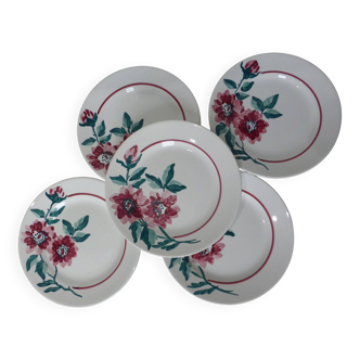 5 vintage dessert plates from Sarreguemines model Monceau 231129