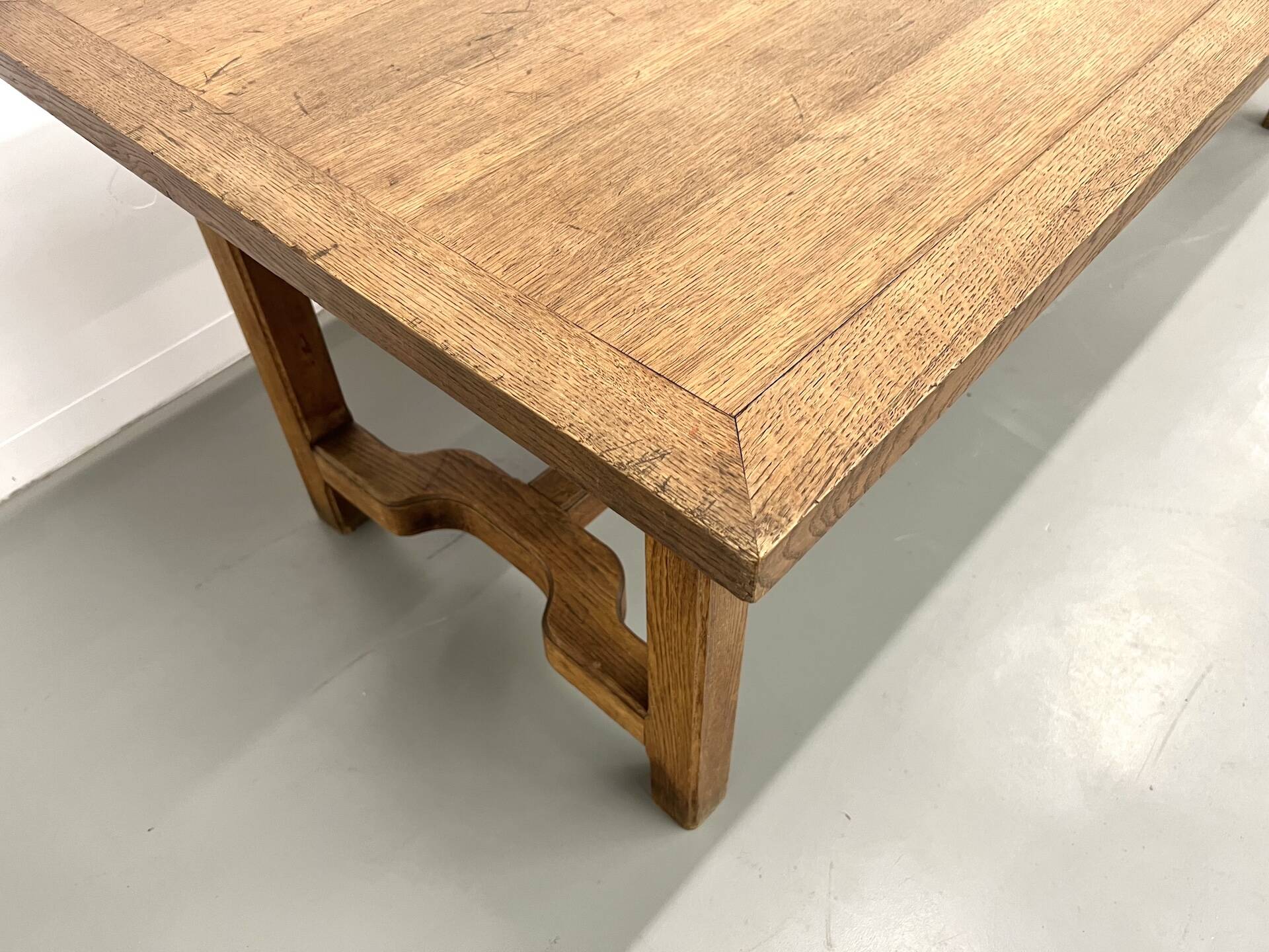 Oak farmhouse table, 1950s