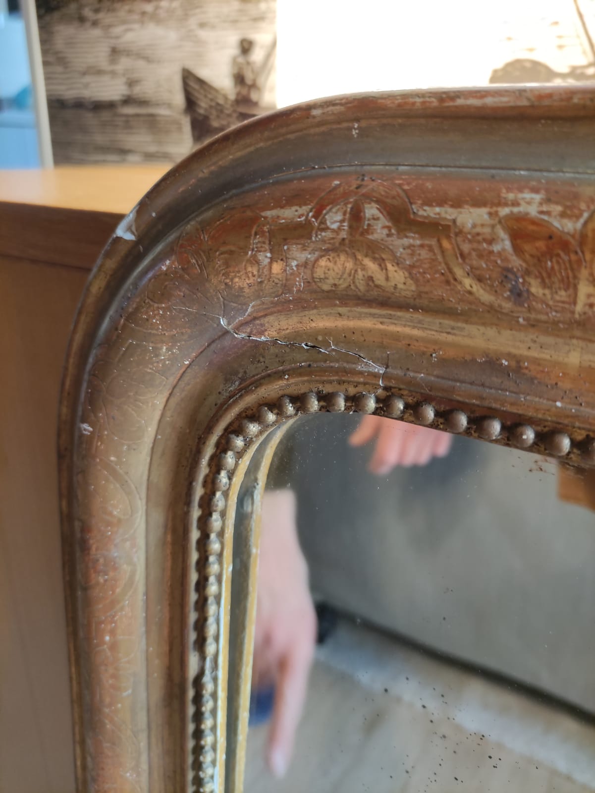 Mirror old era Louis Philippe 58x82cm