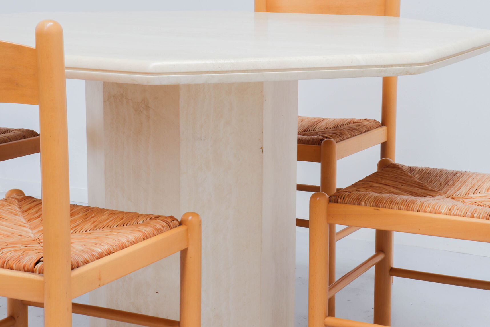 Vintage travertine dining table
