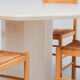 Vintage travertine dining table
